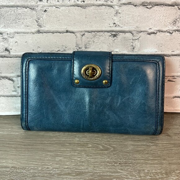 Marc Jacobs Handbags - Marc by Marc Jacobs Totally Turnlock flap wallet in blue leather